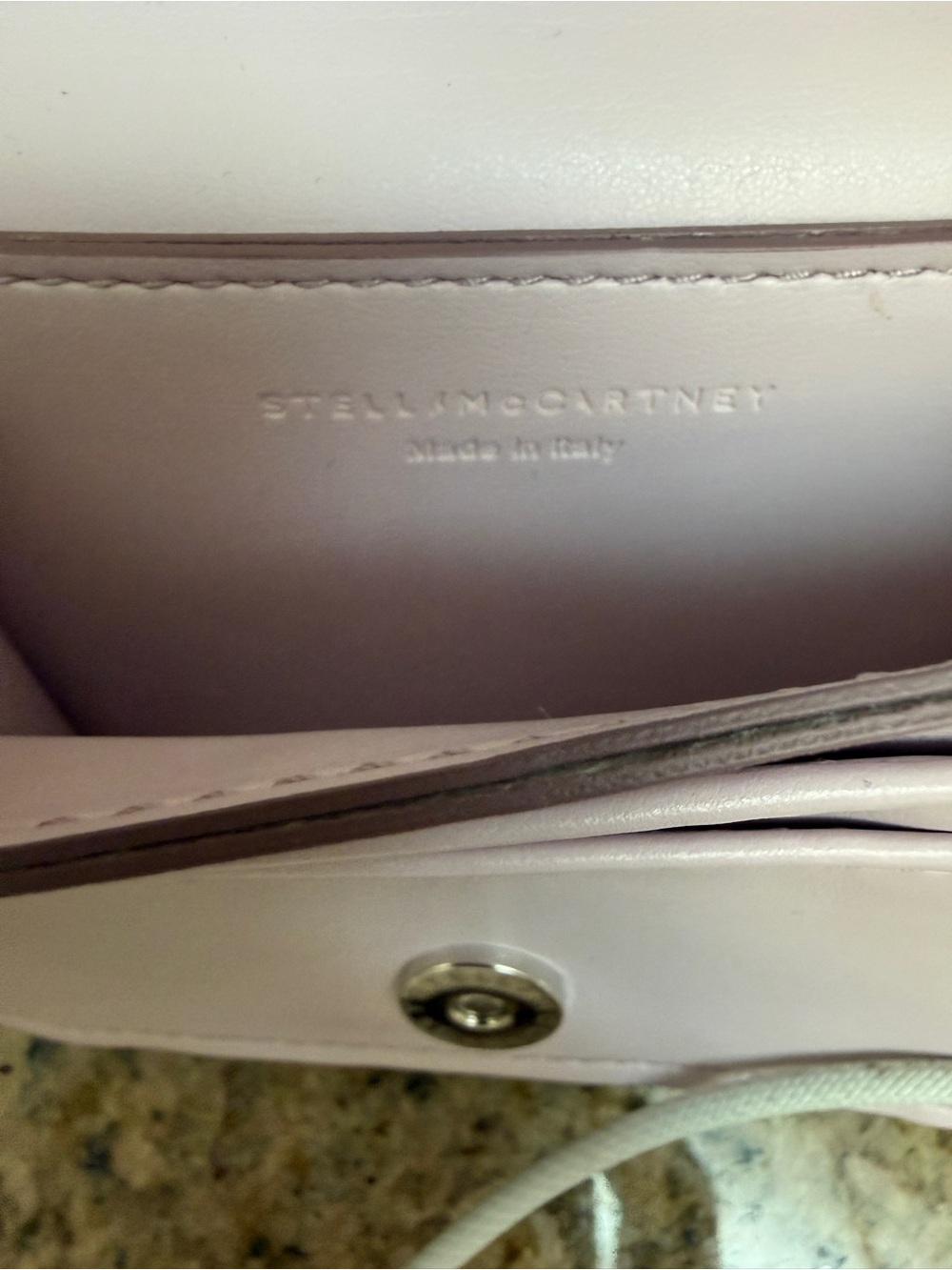 Stella McCartney Rare Iridescent Pink Holographic Micro Crossbody Bag SP22 Italy - Picture 6 of 11